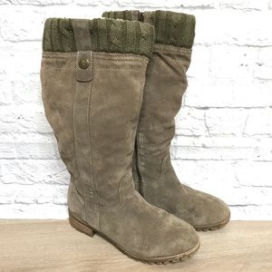 Bjorndal Solaris Tan Suede Leather Knee High Boots